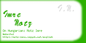 imre motz business card